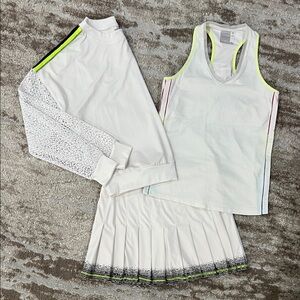Lucky in Love White Tennis 3 Piece Set